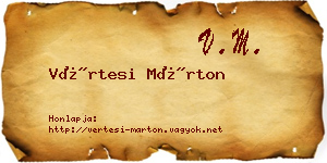 Vértesi Márton névjegykártya