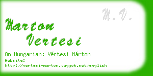 marton vertesi business card
